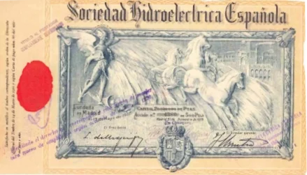 Imagen de la Constitución Hidroeléctrica Española año 1907