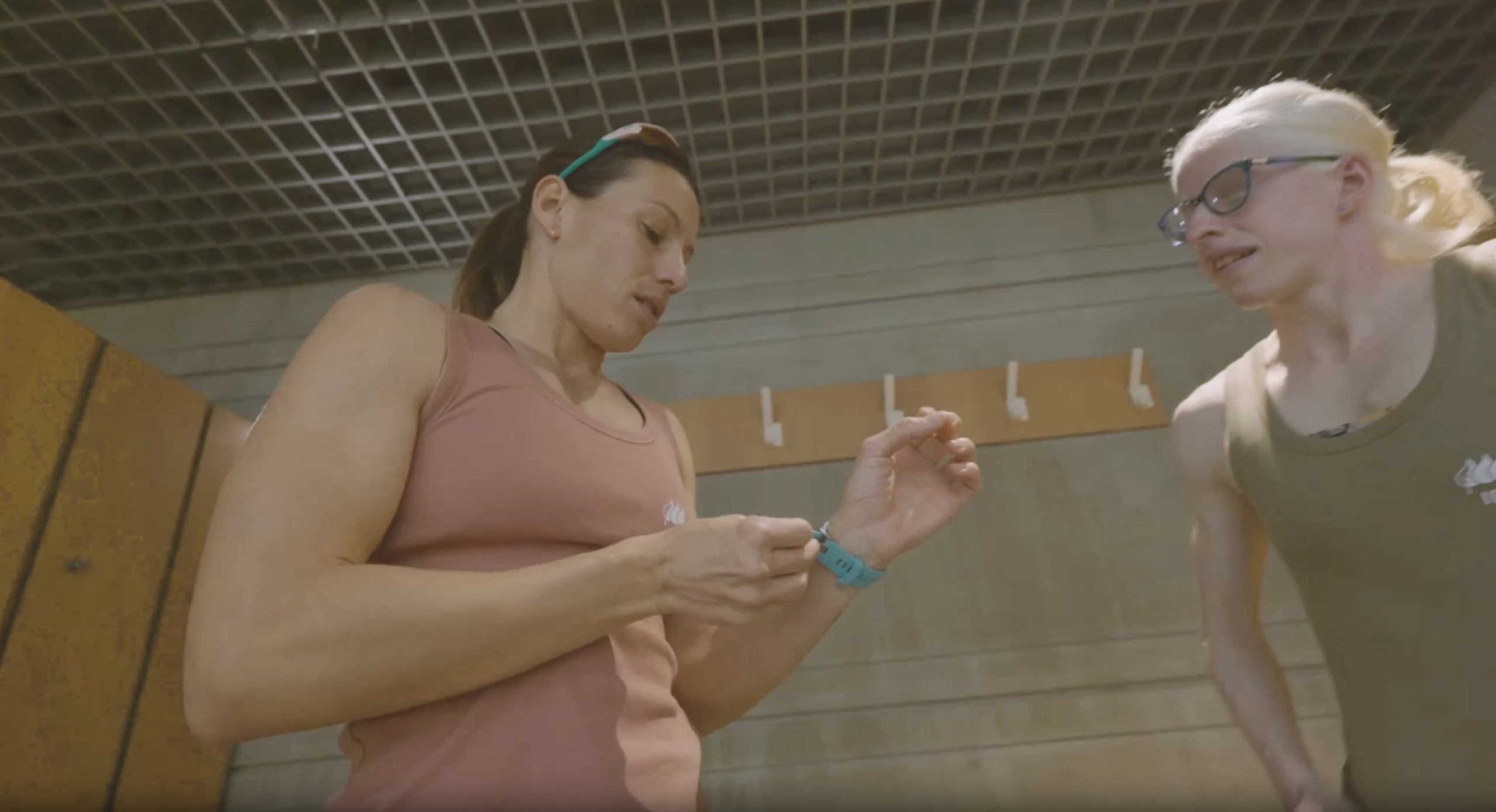 Fotografía de Susana Rodríguez momentos previos a nadar